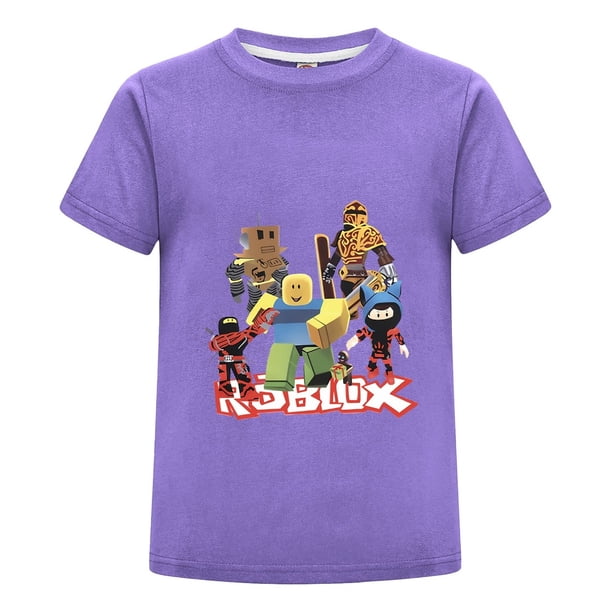 Playera de Verano con Estilo Roblox, Camiseta Infantil Gamer de Algodón para Niño, Ropa Cómoda para Regalo o Diario