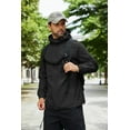 thumbnail image 3 of COOFANDY Mens Waterproof Windbreaker Rain Jacket Lightweight Hooded Rainwear For Golf, 3 of 11