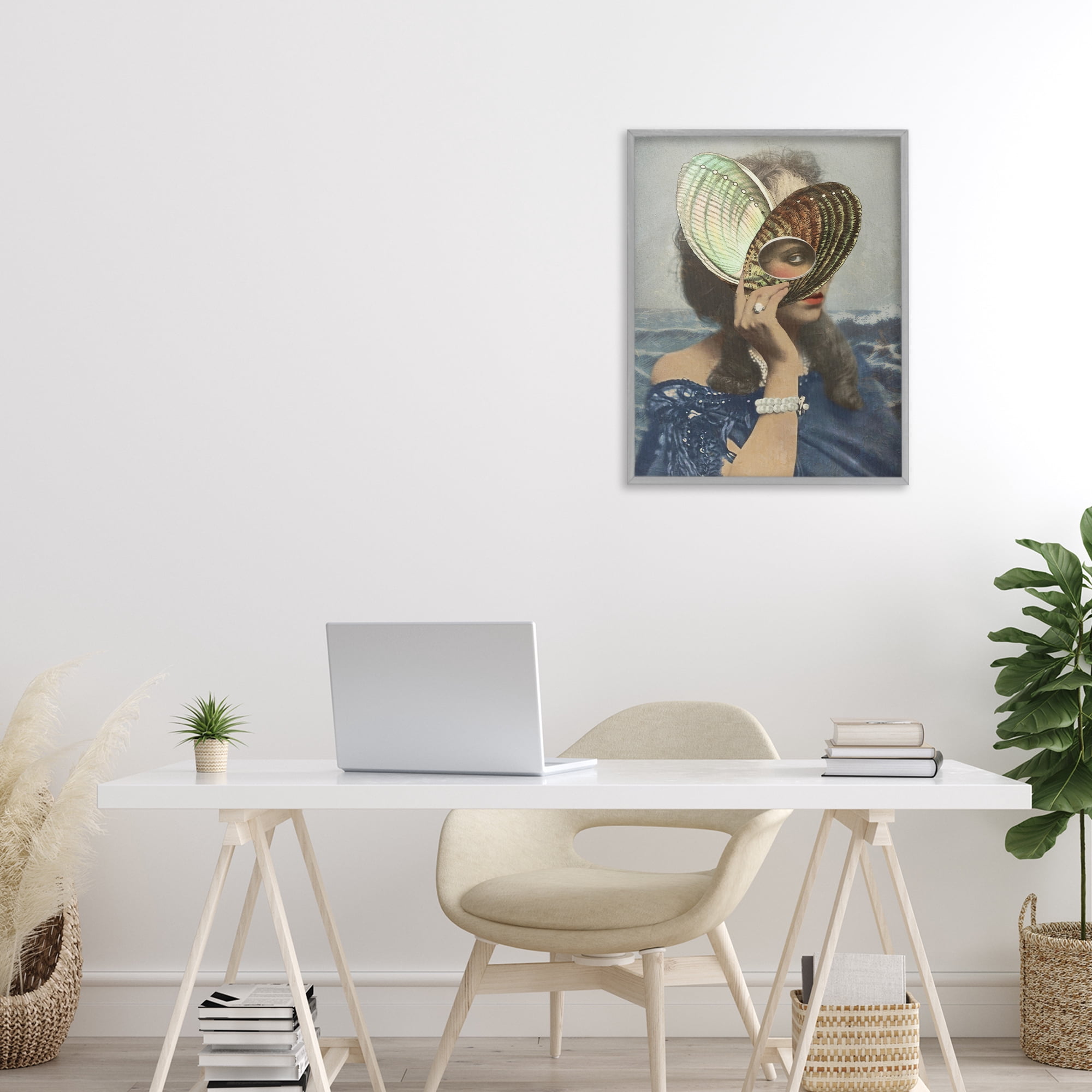Stupell Industries Portrait of Naturalist Gray Framed Giclee Art, design by Victoria Barnes