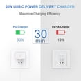 thumbnail image 4 of 2 pack For Apple iPhone 14 13 12 11 Super Fast Charger-Apple MFi Certified-High Speed iPhone Charger-2-Pack 20W PD USB C 3FT Wall Charger Compatible with iPhone 14/ 13/13Pro/12/12 Pro/11/11Pro, 4 of 6
