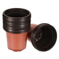 thumbnail image 1 of Unique Bargains 4' Plastic Plant Nursery Pots Starting Planter Container, Red 25 Pack, 1 of 6