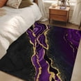 thumbnail image 4 of Marble Black Runner Rug 2.7x5 FT, Non Slip Entryway Carpet, Purple Gold Art Abstract Vintage Farmhouse Washable Soft Floor Carpet Entrance Mat Non-Shedding Throw Rug for Hallway Laundry Room Bedside, 4 of 9