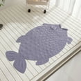thumbnail image 4 of Mecorevxz Fish Shaped Bathroom Mat Non Slip Mat Household Shower Room Shower Antis Fall Suction Cup Floor Mat Bathroom Massage Foot Mat,Gray, 4 of 8