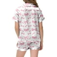 thumbnail image 4 of XEGLSBU Girls Pajamas Size 6 Girl's Bow Loose Comfortable Short Sleeve Pajama Set Girls Pajamas Size 7-8 Size 3-4 Years, 4 of 4