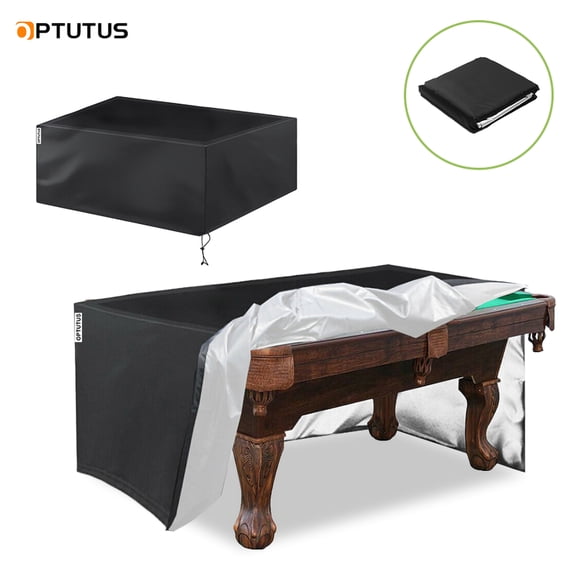 Heavy-Duty Black Pool Table Cover – Fits 7/8/9 ft Pool Tables, Dining Tables, and Square Furniture