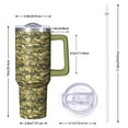thumbnail image 4 of Camouflage 40oz Tumbler– Stainless Steel Insulated Tumbler with Handle and Straw, Large Capacity Travel Cup for Hot & Cold Drinks, 4 of 6