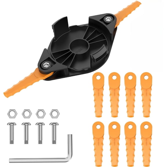 Trimmer Plastic Blades Head,Compatible with Black and Decker GH900 GH600 LST522 LCC140，Can Replace AF1003ZP，AF-100-32P Replacement spools. (AF-100 Blades Head 1 10 4Pack)