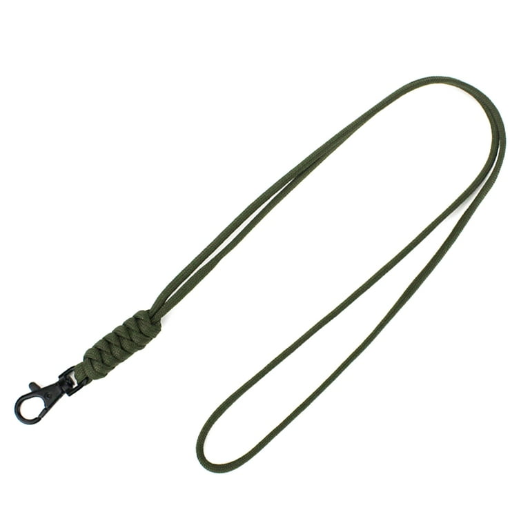 HOTYA Paracord Lanyard Neck Strap Keychain Parachute Rope with Metal Hook  for Outdoor 
