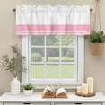thumbnail image 3 of Pink Stripe Window Valance Curtain Classic Style Rod Pocket Short Curtain for Living Room, Bedroom & Kitchen Window Decor 54x18in, 3 of 8
