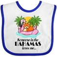 thumbnail image 3 of Inktastic Someone in the Bahamas Loves Me Boys or Girls Baby Bib, 3 of 4
