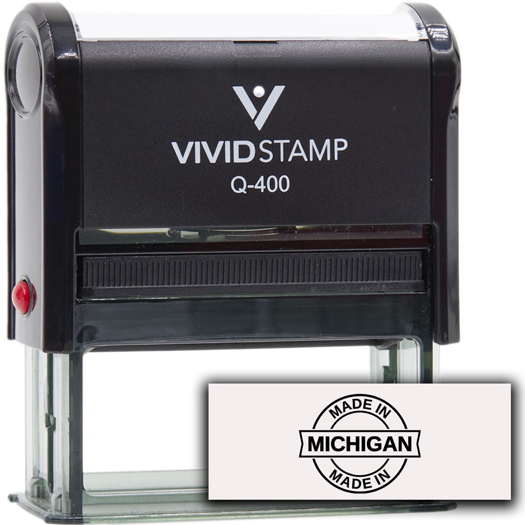 (3 pack) All Quality Made In Michigan Self-Inking Rubber Stamp (Black Ink) - Q-400