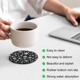 thumbnail image 3 of Christmas Snowflakes Coasters Set of 4, Absorbent Coasters for Drinks, Xmas Winter Watercolor Black White Coaster for Desk Coffee Table Protection, Home Decor House Warming Gifts 4", 3 of 8