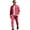 Red, variant on Dwelliawo Men's 2 Piece Suede Tracksuit Set Long Sleeve Lapel Jacket with Pocket & Drawstring Jogger Pants Casual Sport Suits Army Green L
