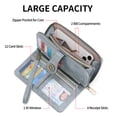 thumbnail image 4 of FALAN MULE Wallet for Women RFID Blocking Leather Clutch Long Purse Large Capacity Credit Card Holder Wristlet, 4 of 8