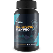 Ear Ringing Hush Pro - Tinnitus Relief for Ringing Ears - Hearing Support Supplement - Support Reduced Inflammation & Improved Circulation for Ear Ringing Relief - Natural Formula Ear Ringing Pills