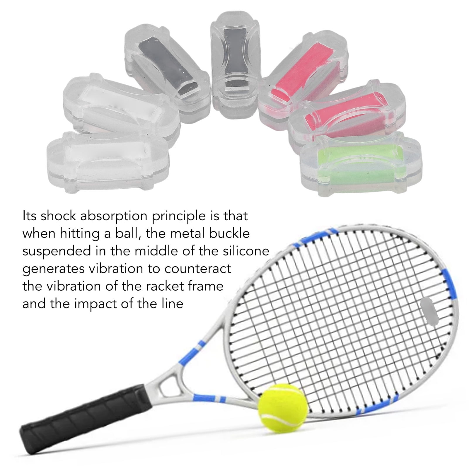 Amortisseur De Vibrations Pour Raquette De Tennis – Silicone Bleu – Neuf
