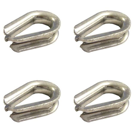 

1 Heavy Duty Galvanized Wire Rope Thimbles - 4 Pack