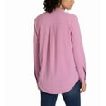 thumbnail image 3 of Rev3 Women's Size X-Small (0-2) Long Sleeve V-Neck Blouse Tunic Length, Pink, 3 of 3