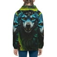 thumbnail image 6 of Sikiie Fluorescent Wolf Zip Up Hoodie Teenage, hoodies for Teenage, Zipper Sweatshirt Jacket for Daily, Traveling-Medium, 6 of 6