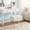Cream White, variant on LEDREM Vanity Stool with Storage and Removable Dividers, Makeup Stool and Footrest with Adjustable Feet for Bedroom and Living Room, Cream White
