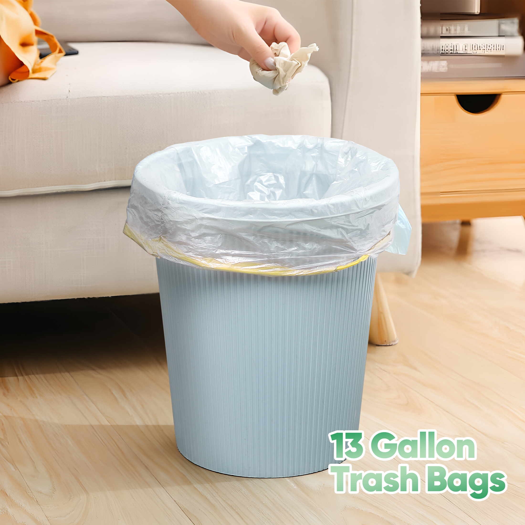 MYSPRI 13 Gallon Trash Bags, Lemon Scent, 80 Count photo 7