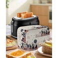 thumbnail image 4 of Black Cat Toaster Cover 4 Slice, Large Kitchen Appliance Covers, Cartoon Modern Art Toaster Oven Cover with Loop, Bread Machine Cover Polyester Dust Cover Protection, 4 of 4