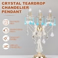 thumbnail image 2 of Uxcell 6-Pack Prismas de Lluvia de Cristal, 78mm Reemplazo de Candelabro Gotas de Hielo Colgantes para Lámpara [Azul Lago], 2 of 6