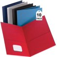 thumbnail image 1 of 1InTheOffice 2 Pochettes Couleurs Assorties, Pochettes Format Lettre, 10 Pochettes, 1 of 5