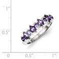 thumbnail image 2 of Bague en Argent Sterling 925 Rhodié avec Améthyste, 2 of 2