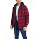 thumbnail image 3 of Chaqueta tipo camisa para hombre, con capucha extraíble, a cuadros, acolchada y forrada, abrigos de invierno, sudadera gruesa, ropa de abrigo, camisas para hombre, 3 of 5