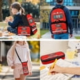 thumbnail image 2 of HUIACONG Kids Backpack Set 4-IN-1 Red Fire Truck Front with Quick-Attach Lunch Bag Pencil Case Water Bottle Holder for 6-8 Boys Girls Lightweight Spinal Support School Bag, 2 of 7