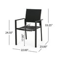thumbnail image 4 of Dohney Mesh and Aluminum Outdoor Dining Chairs, Set of 2, Black, 4 of 10
