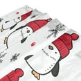 thumbnail image 3 of Bath Curtain & Non-Slip Bath Mat Set 12-Grommet Shower Curtain Memory Foam Bath Rug Penguin Pattern, 3 of 8