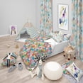 thumbnail image 1 of Designart 'Funny Cats Heads Pattern - Modern kids Duvet Cover Set, 1 of 2