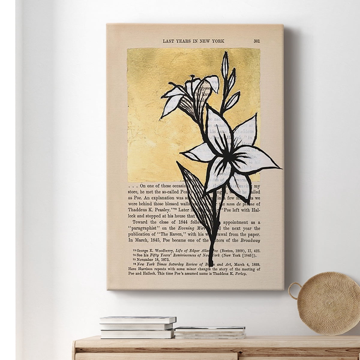 Floral Diary I Premium Gallery Wrapped Canvas - Ready to Hang
