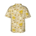thumbnail image 3 of Daiia Cute Bee Gnomes Hawaiian Shirt for Men Gentle Cotton Regular Short Sleeve Casual-3X-Large, 3 of 9