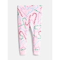 thumbnail image 3 of Holiday Time Toddler Girls Top and Pants Fleece Pajama Set, 2-Piece, Sizes 12M-5T, 3 of 5