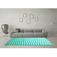 thumbnail image 3 of Ahgly Company Indoor Square Abstract Turquoise Blue Contemporary Area Rugs, 3' Square, 3 of 4