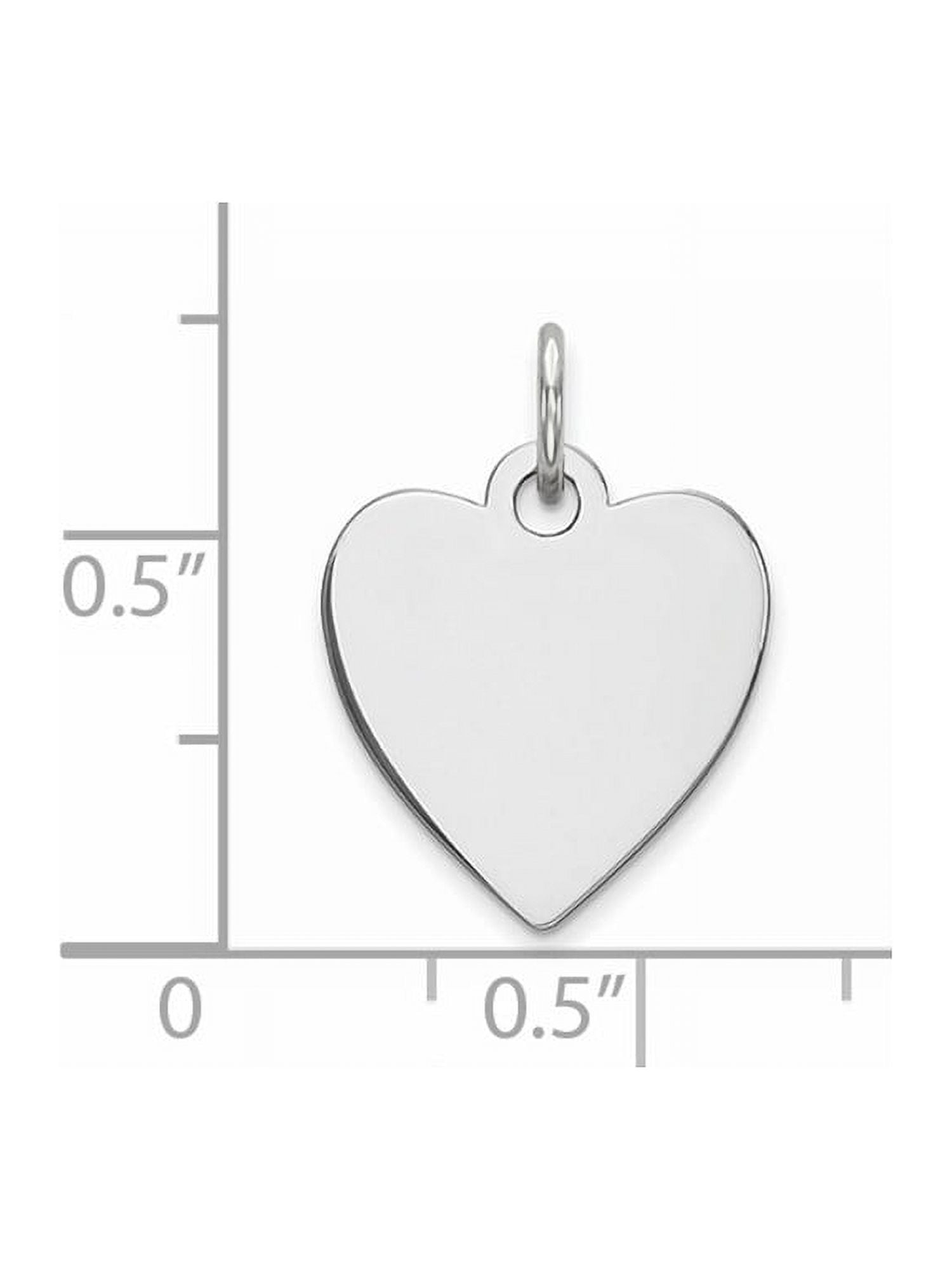 Sterling Silver Engravable Heart Disc Charm