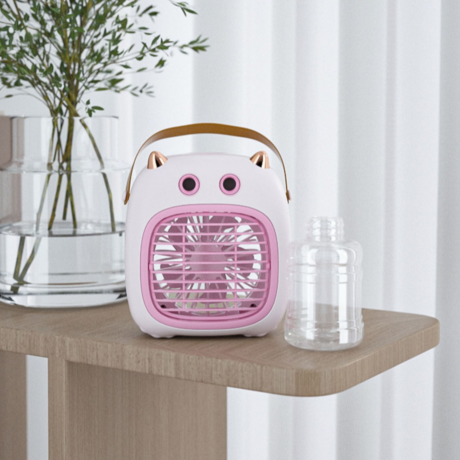 Portable Air Conditioner Fan Mini Evaporative Cooler USB Rechargeable With Water Tank, 4 Speed Strong Cooling Quiet Operation, Personal Air Cooler for Home Office Outdoor Travel Desk