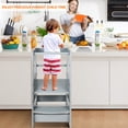 thumbnail image 5 of Ecomex Fionafurn Adjustable Kitchen Step Stool for Kinds with Safety Rail, Gray, 5 of 10