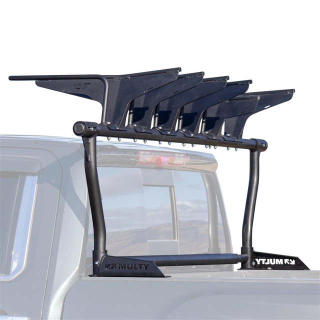 Multy Rack Systems LTD Bike Rack MR-2057 Pro; Bed Mount; Holds 2 Bikes Vertically; Cradle System With Straps; Non-Foldable; Texture Black Powder Coated; Aluminum