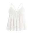 thumbnail image 5 of Breezora Women's Lace Trim Spaghetti Strap Sleeveless Tank Top Lace V Neck Camisole Casual Summer Layering Cami, 5 of 6