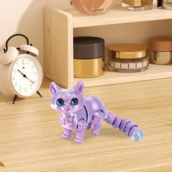 Wgmhea Dining Table Centerpiece Decor 3D Printed Cat Articulated Toys for Adult 3D Print Animals Toys Decor for Stress Cute Cat Desktop Pet Home Decor Clearance