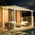 thumbnail image 4 of AECOJOY 8' x 10' Hardtop Gazebo Outdoor Aluminum Pergola ​For Garden, Patio, Backyard-​White, 4 of 8