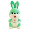 thumbnail image 1 of hirigin Bunny Stuffed Animal, Cute Rabbit Doll Plush Toy with Bib, Birthday Gift for Boys Girls, 1 of 6
