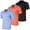 Set A, variant on 3 Pack: Men's Quick-Dry Short Sleeve Athletic Performance Polo Shirt (Available In Big & Tall)