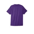 thumbnail image 4 of Port & Co Adult Male Men Plain Short Sleeves T-Shirt Team Purple 4X-Large, 4 of 4