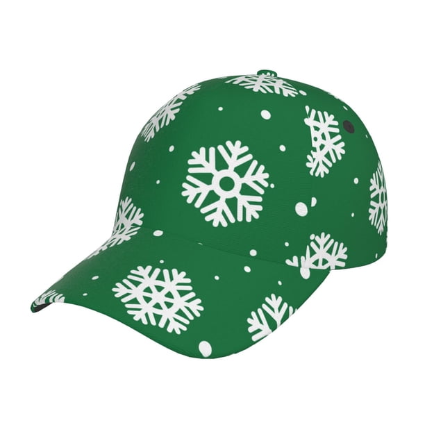 Fotbe Snowflake Gorro Clásico de Béisbol, Gorra Ajustable con Broche Snapback, Gorro de Exterior de Algodón Suave