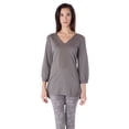 thumbnail image 1 of V Neck 3/4 Sleeve Cotton Tunic, 1 of 3